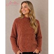 Blue Seven Pullover 248140 LM Turtle Chenille Wijnrood